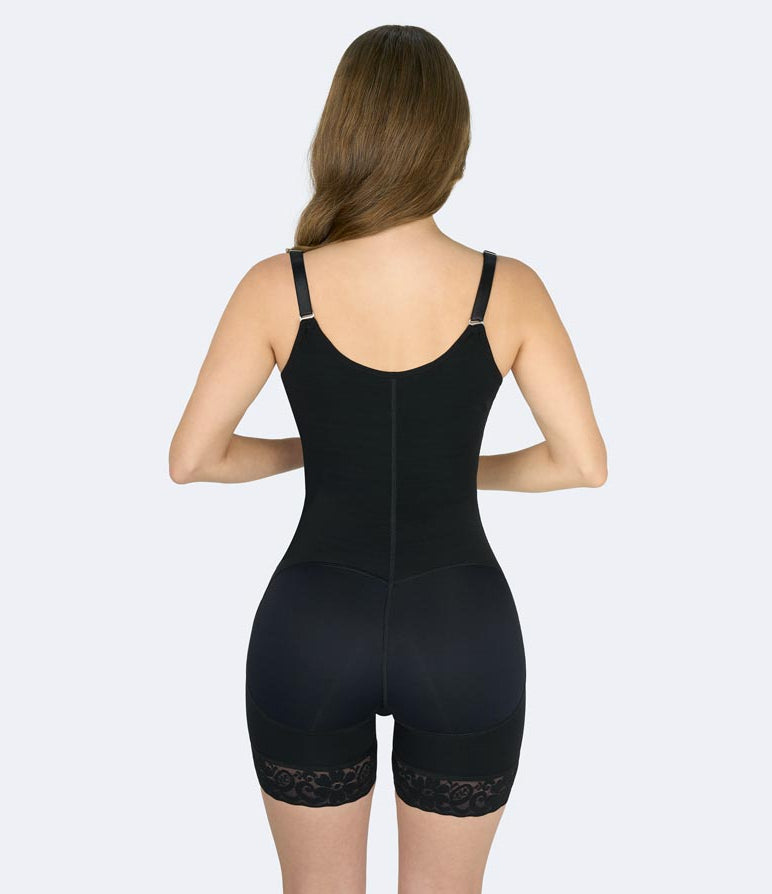 Body Modelador Hourglass com fecho de ganchos, estilo ampulheta.