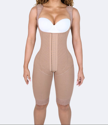 Hourglass Full Body Knee Lenth With Hooks Shapewear