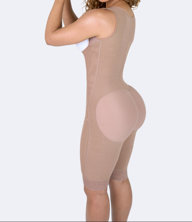 Hourglass Full Body Knee Lenth With Hooks Shapewear