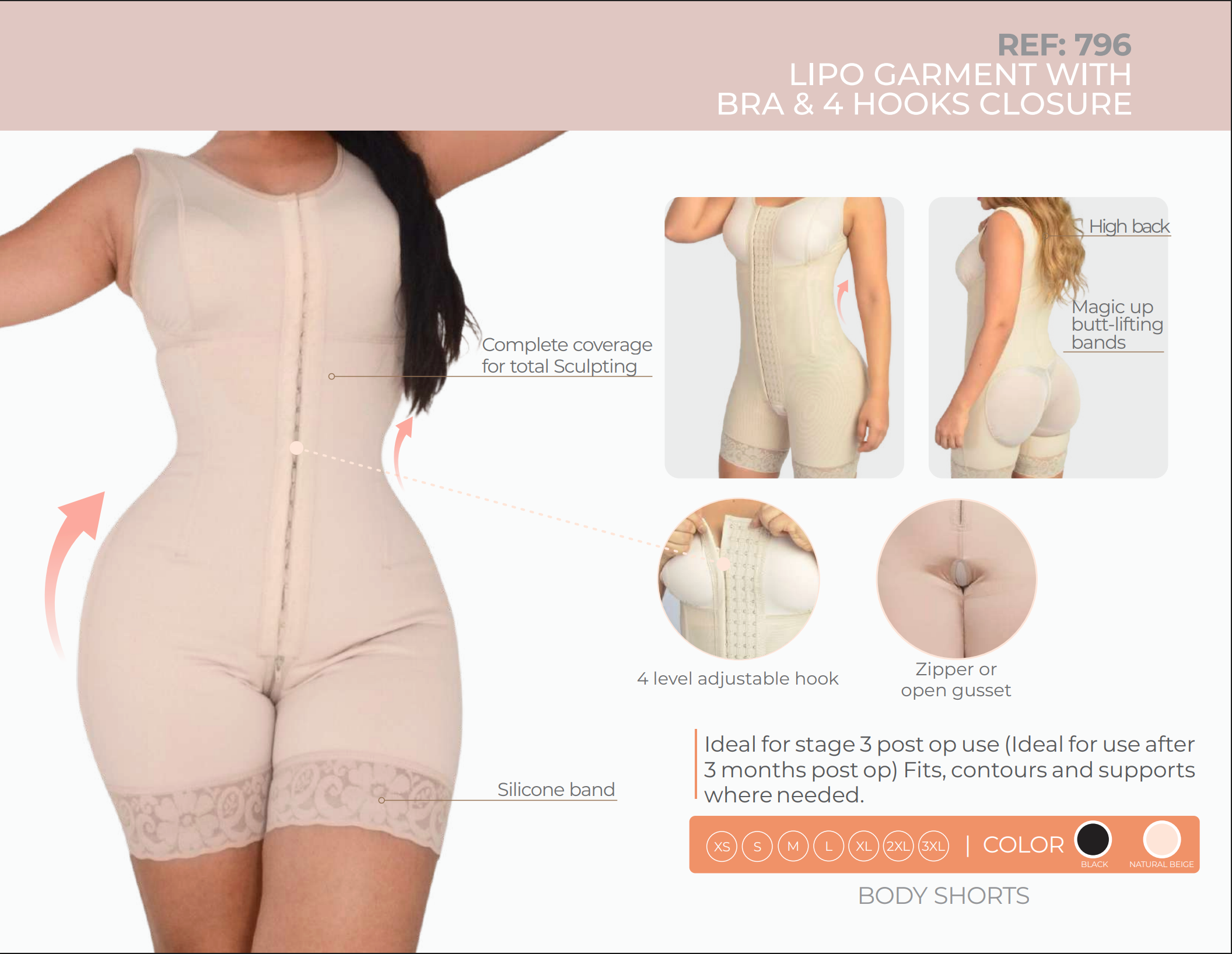 Hourglass FULL BODY SHAPER W/ COVERED BUST