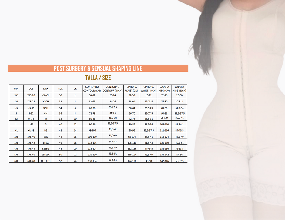 Hourglass SHORT GIRDLE W/ HOOKS & OPEN CROTCH